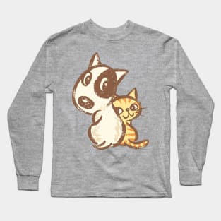 Dog and cat are turning around Long Sleeve T-Shirt